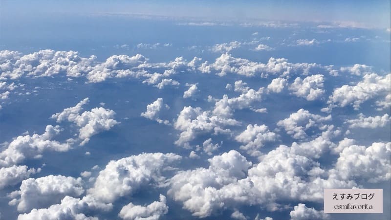 機内からみた雲